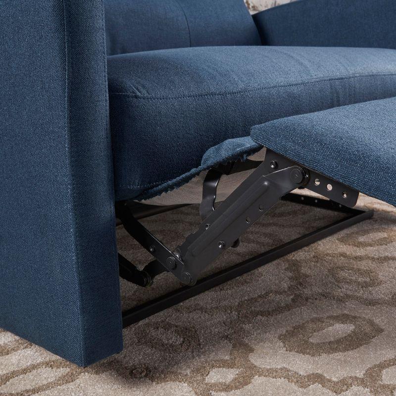 Christopher Knight Home Halima 2-Seater Recliner - Navy : Upholstered Polyester, Hardwood Frame