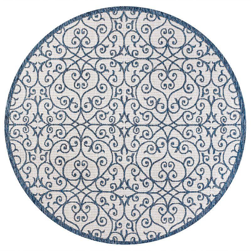 Madrid Vintage Filigree Textured Weave Indoor/Outdoor Area Rug - JONATHAN Y