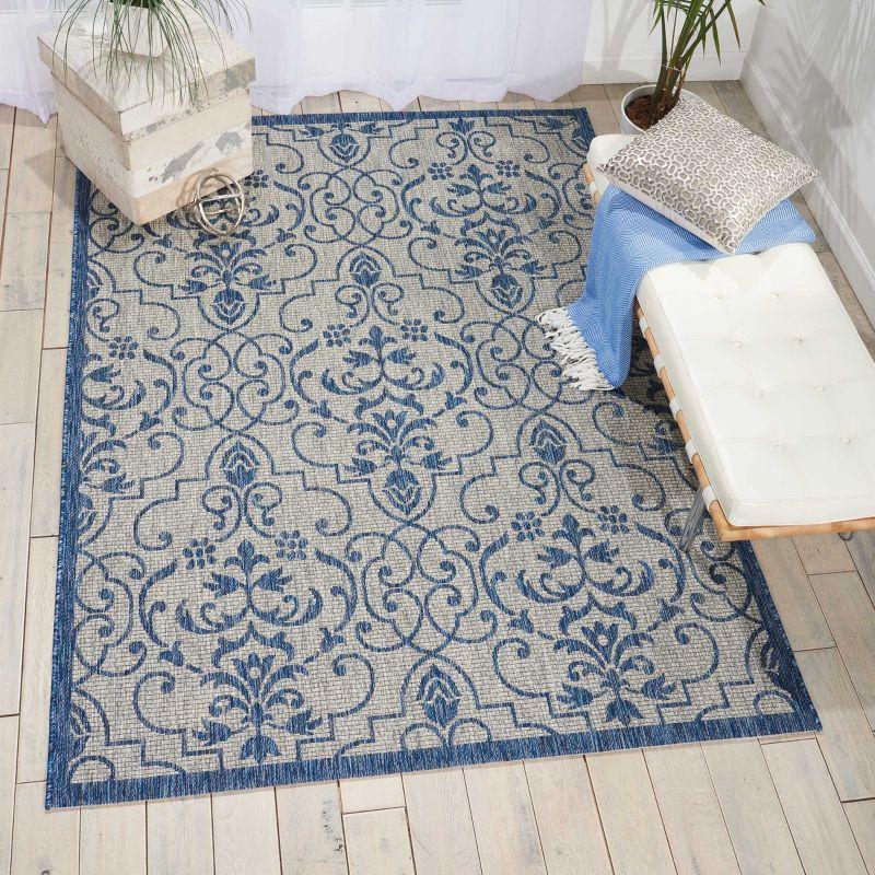 Nourison Garden Party Scroll Indoor/Outdoor Flatweave Area Rug