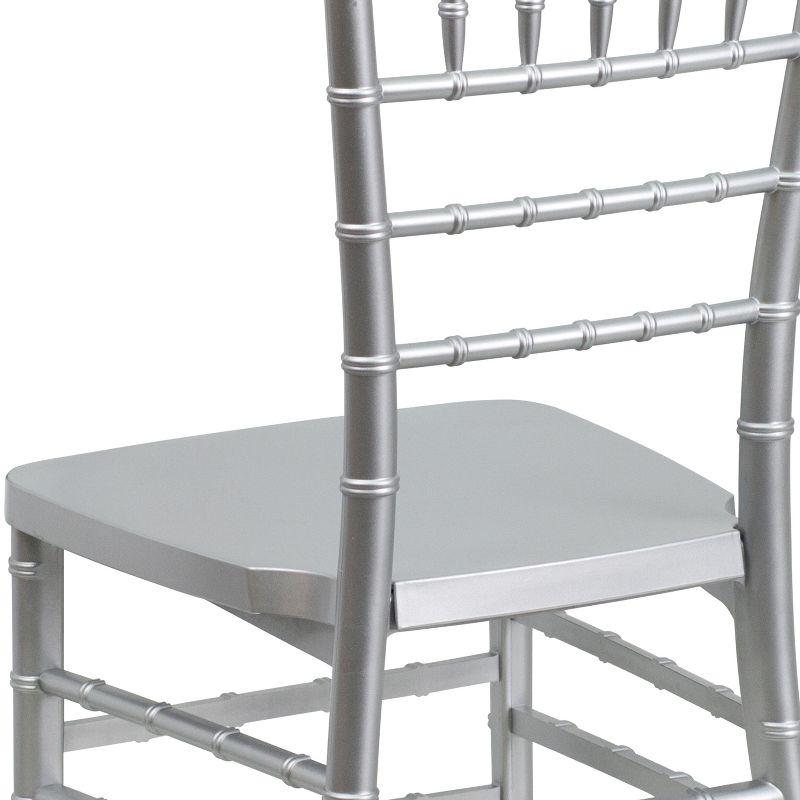 Elegant Silver Resin Chiavari Stackable Event Chair