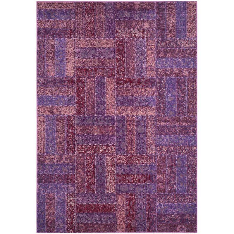 Monaco MNC214 Power Loomed Indoor Accent Rug - Purple/Multi - 4'x5'7" - Safavieh