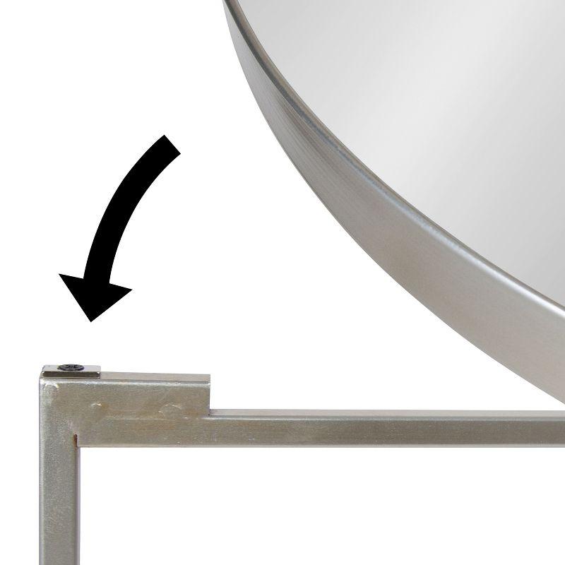 Kate and Laurel Celia Round Metal Side Table, 18.25x18.25x22, Silver