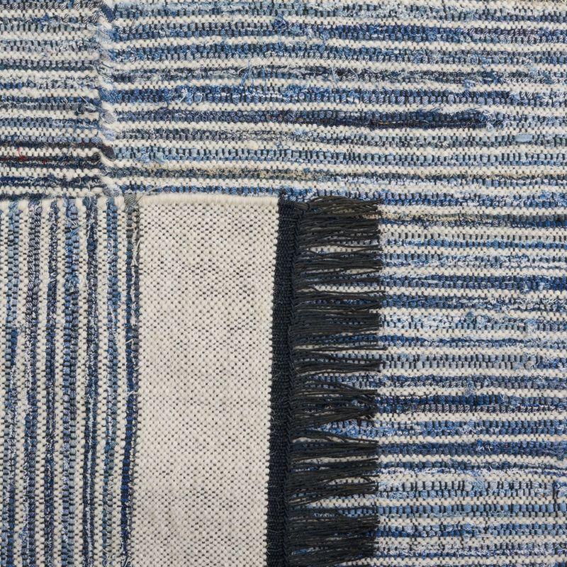 Kilim KLM310 Hand Woven Area Rug - Blue/Ivory - 4'x6' - Safavieh.