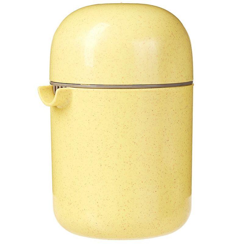 Yellow Eco-Friendly 2-Piece Citrus Juicer with Storage Container