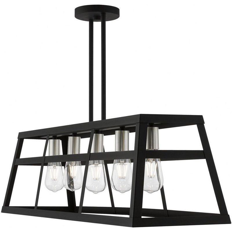 Livex Lighting Schofield 5 - Light Chandelier in  Black/Brushed Nickel