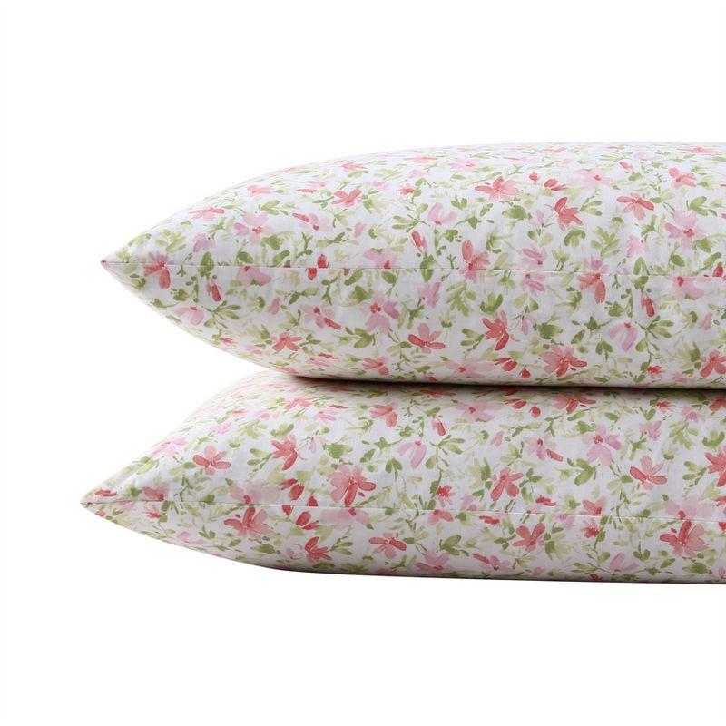 Laura Ashley Printed Cotton Percale Pillowcase Set