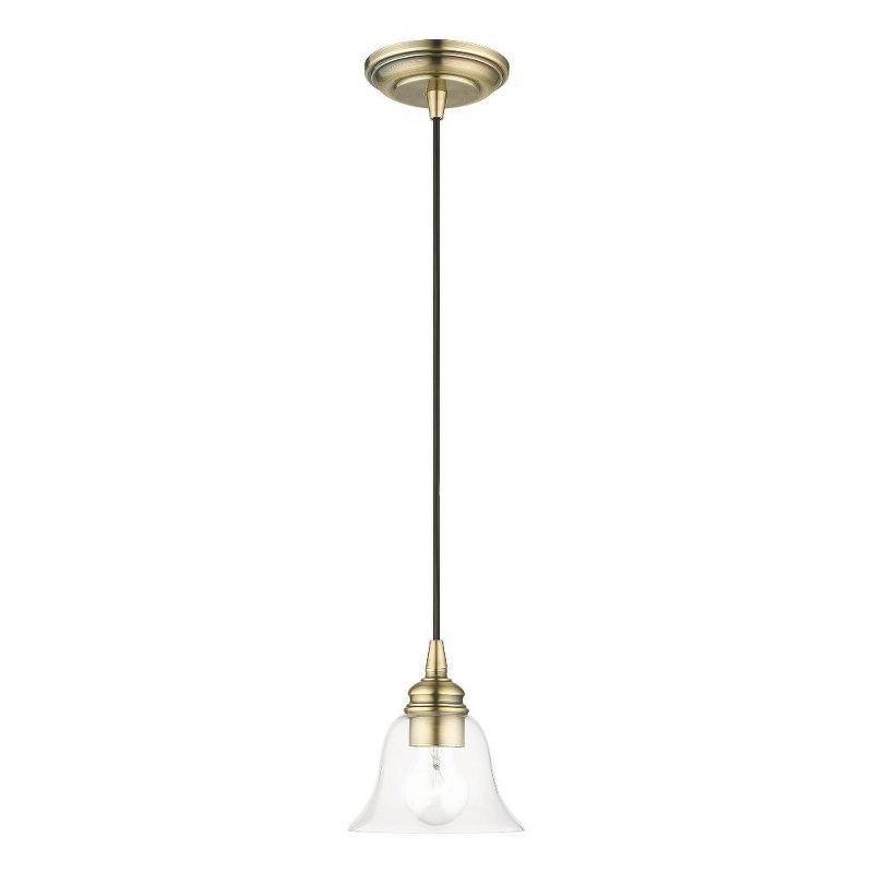 Livex Lighting Moreland 1 - Light Pendant in  Antique Brass