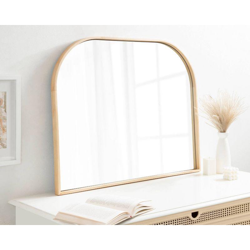 Kate & Laurel All Things Decor 34"x28" Valenti Wide Arch Wall Mirror Gold