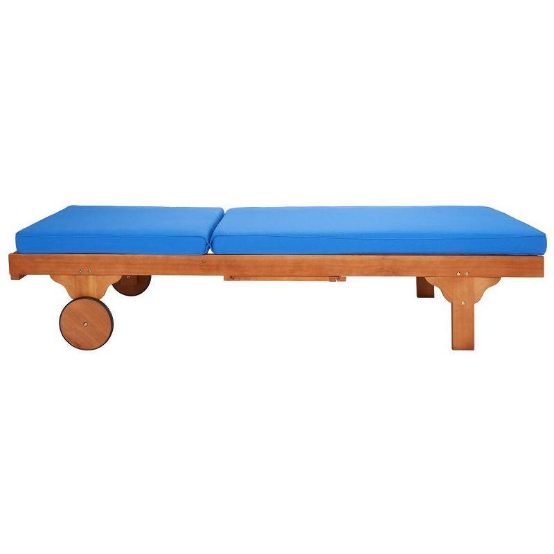Newport Lounge Chair - Outdoor - PAT7022 - Natural/Blue -Safavieh