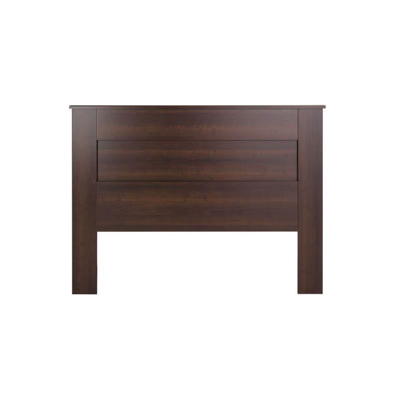 Espresso Queen Flat Panel Wood Headboard