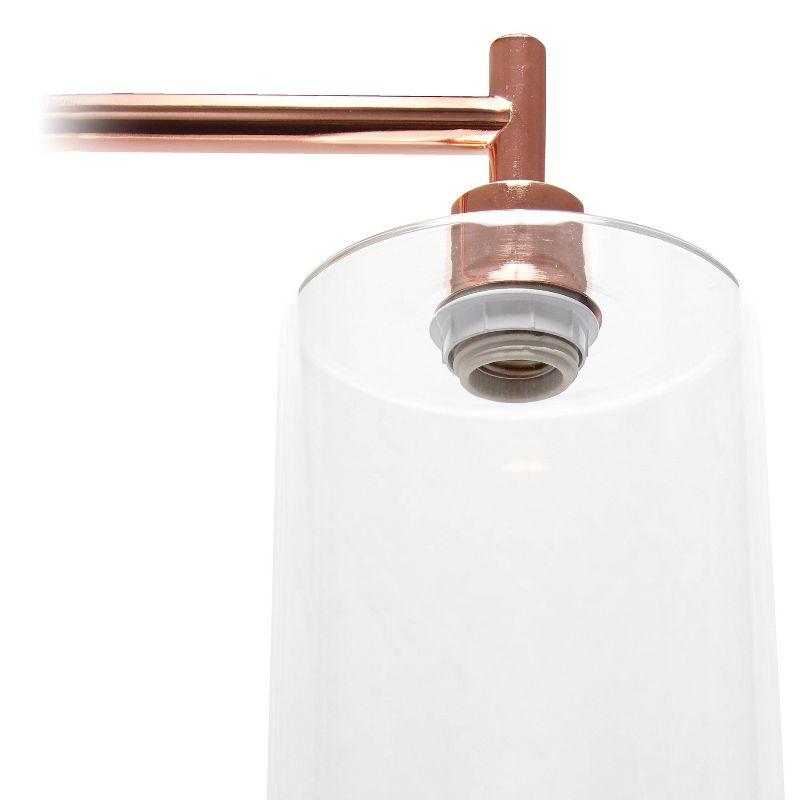 Iron Lantern Floor Lamp with Glass Shade Pink - Simple Designs: ETL Listed, Metal Base, Cylinder Shade