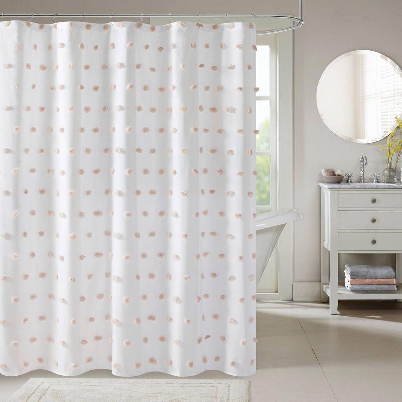 Polka Dots Single Shower Curtain