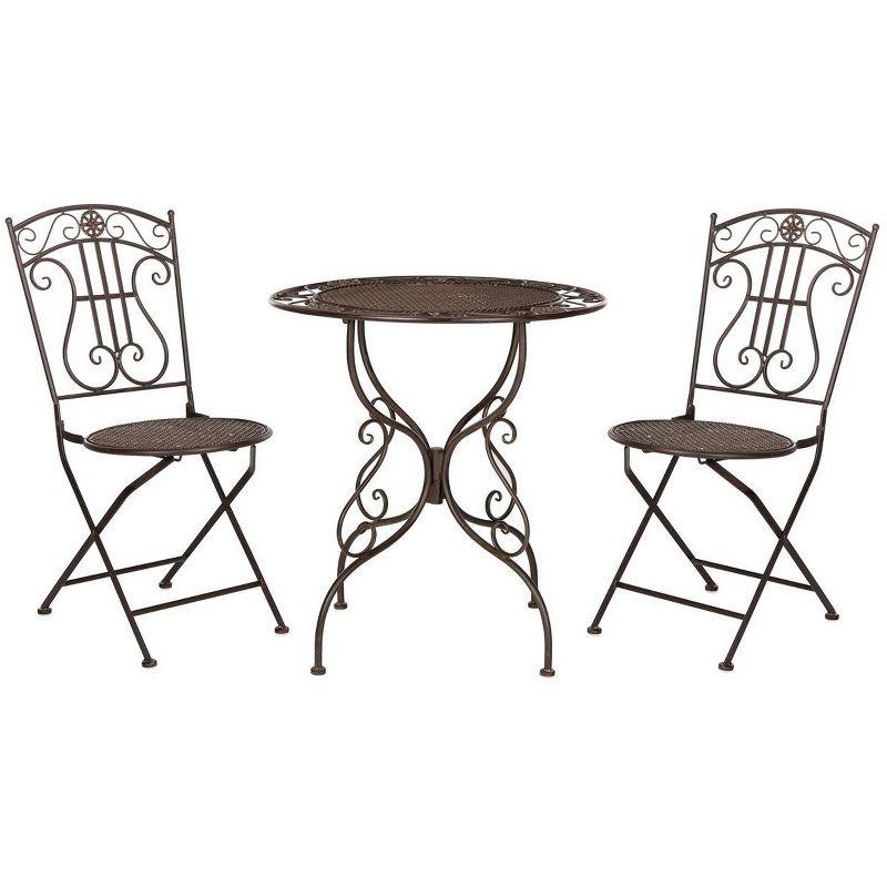 Semly 3 Pieces Patio Outdoor Bistro Set  - Safavieh