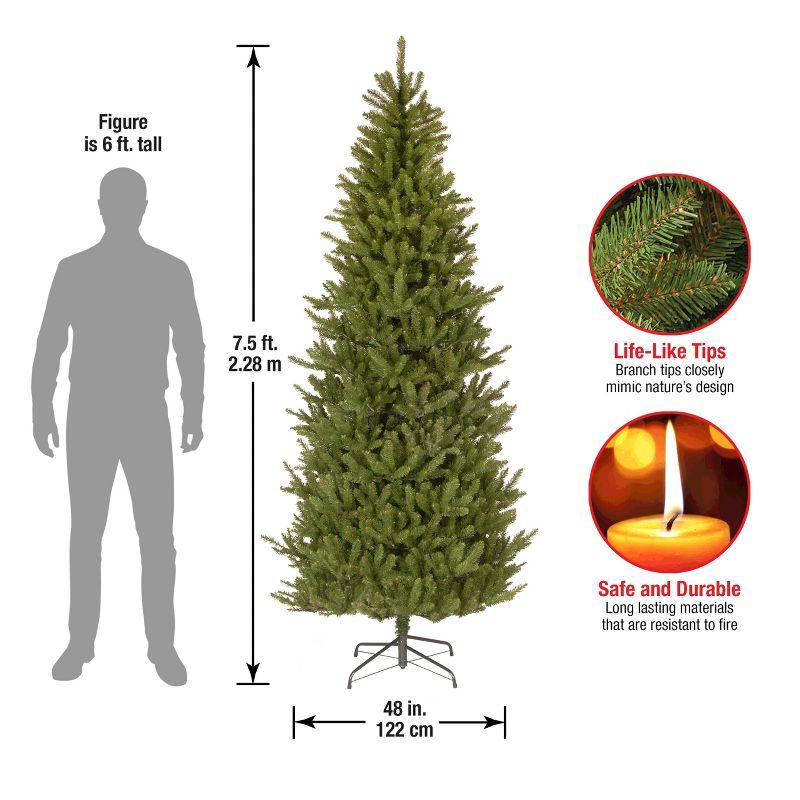 Unlit Slim Natural Fraser Fir Artificial Christmas Tree - National Tree Company