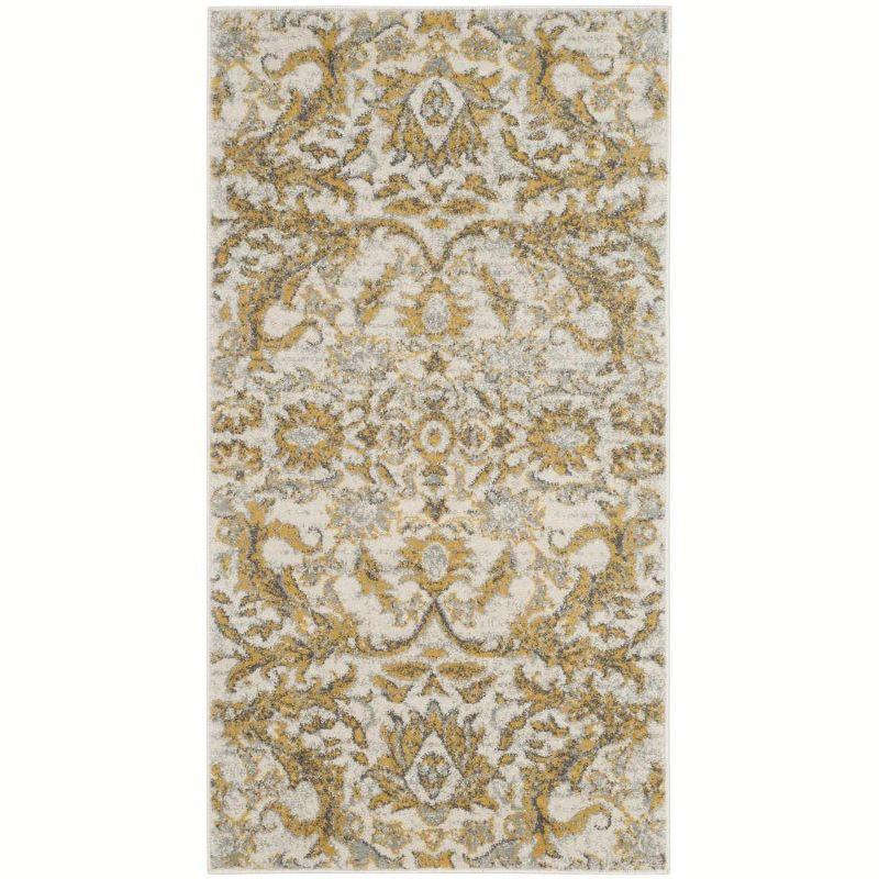 Evoke EVK238 Power Loomed Accent Rug - Ivory/Gold - 2'2"x4' - Safavieh.