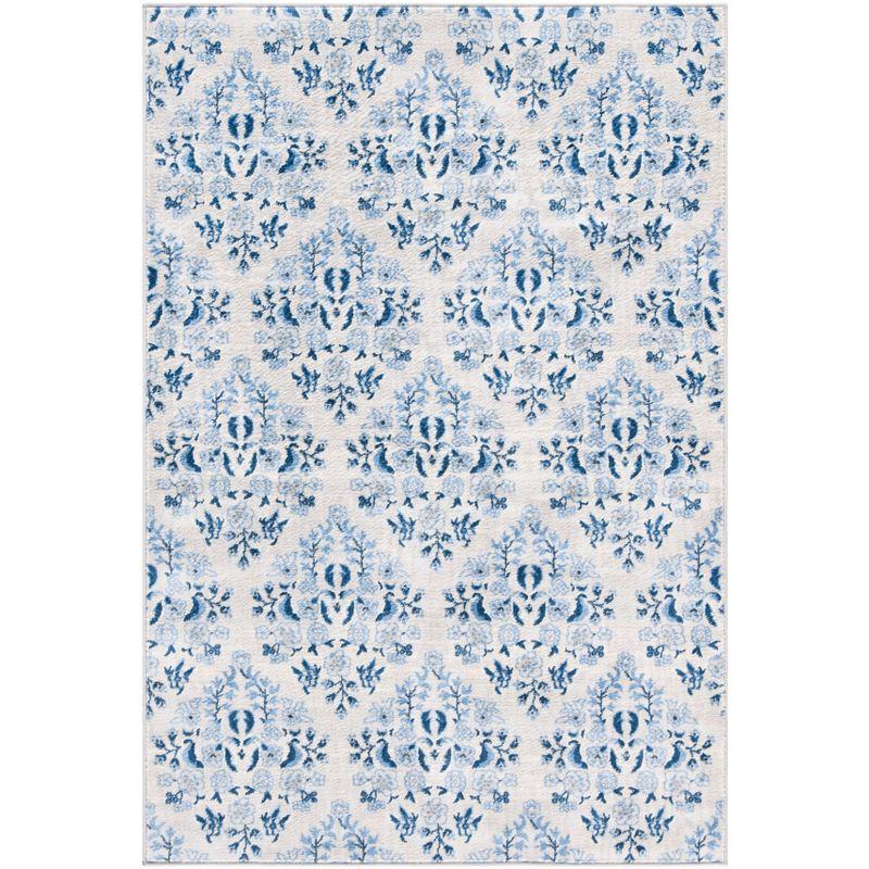 Brentwood BNT856 Power Loomed Area Rug - Cream/Blue - 4'x6' - Safavieh.