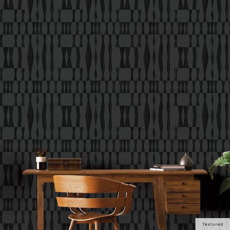 Mirin Peel + Stick Wallpaper - Textured Carbon