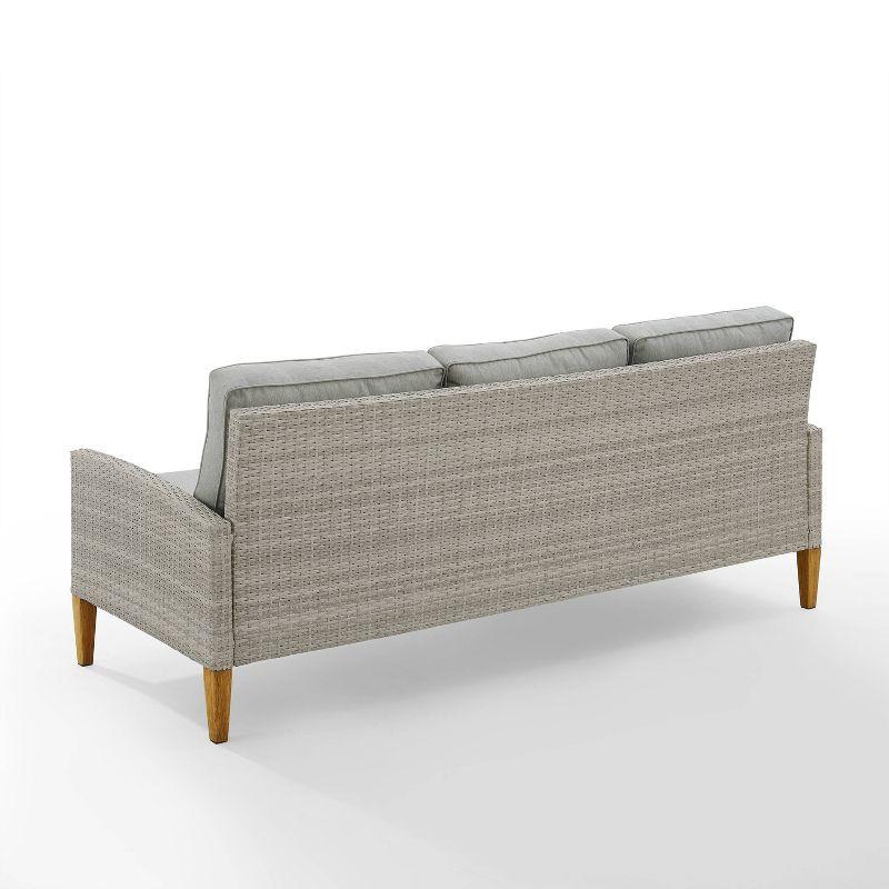 Capella Outdoor Wicker Sofa - Gray/Acorn - Crosley