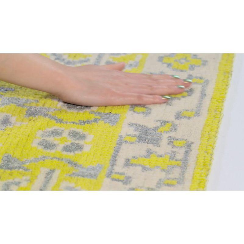 Stone Wash STW213 Hand Knotted Indoor Runner Rug - Yellow - 2'6"x8' - Safavieh.