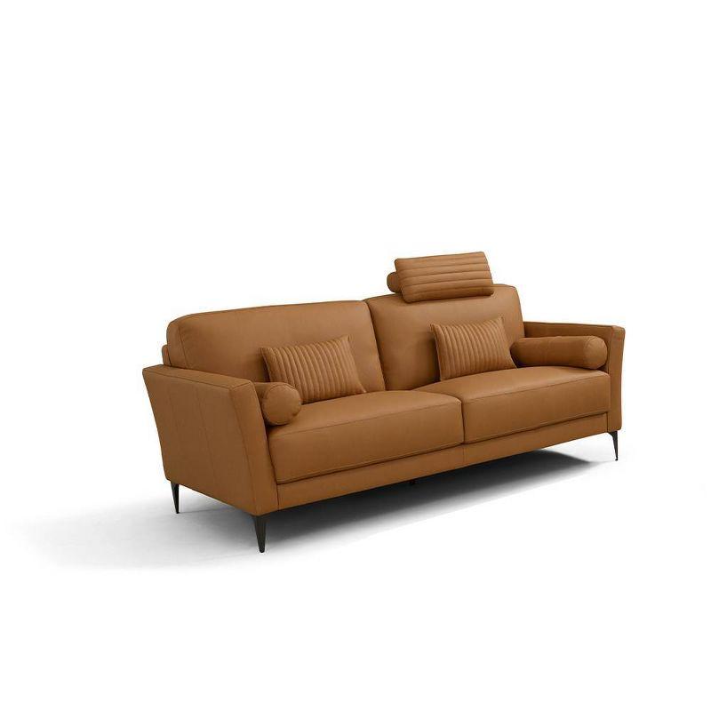 68" Tussio Sofa Saddle Tan Leather - Acme Furniture