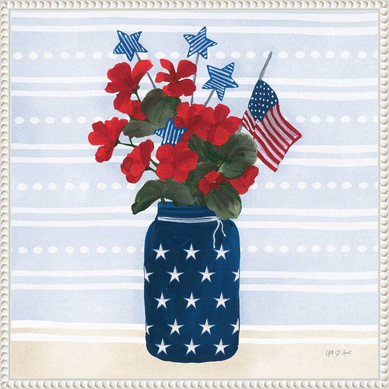 Amanti Art 22"x22" American Gnome IX by Yvette St. Amant Framed Canvas Wall Art Print