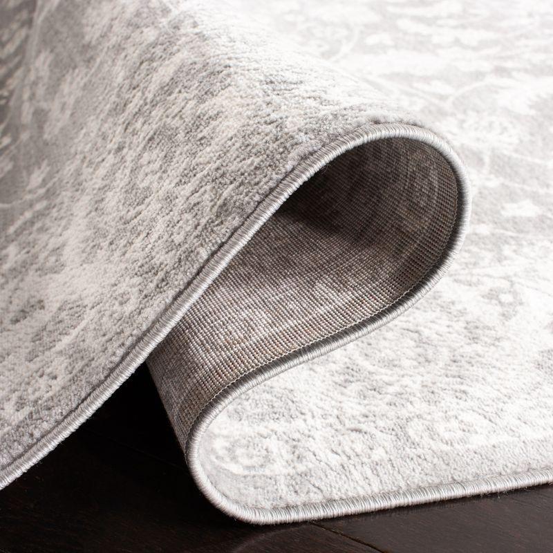 Brentwood BNT844 Power Loomed Area Rug - Cream/Grey - 3' X 3' Square - Safavieh.