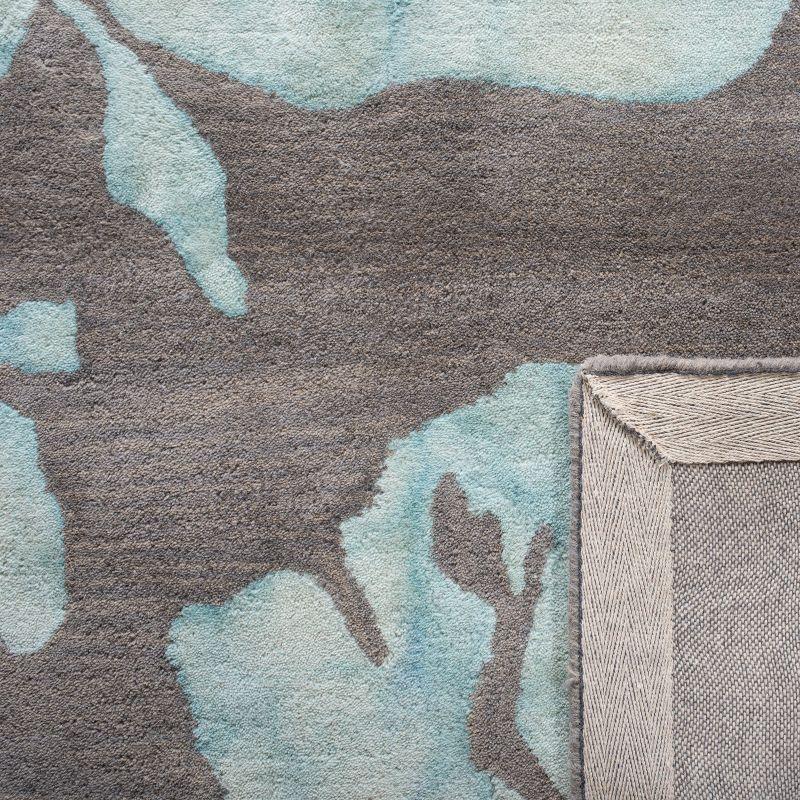 Dip Dye DDY716 Hand Tufted Runner Rug - Grey/Turquoise - 2'3"x12' - Safavieh.