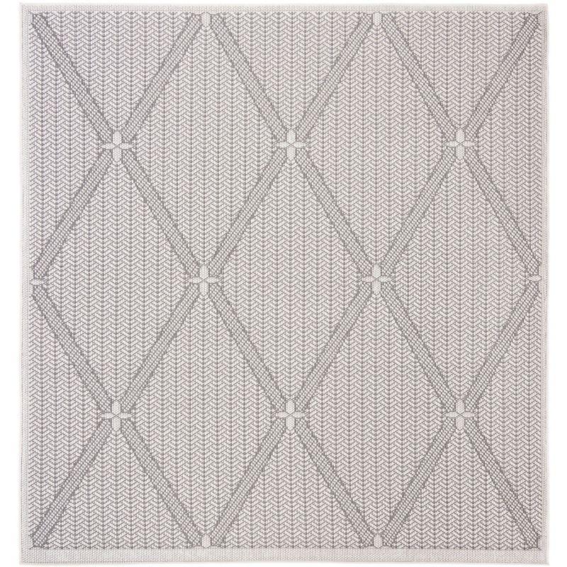 Bermuda BMU811 Power Loomed Indoor/Outdoor Area Rug - Cream/Gray - 8'x8' - Safavieh.