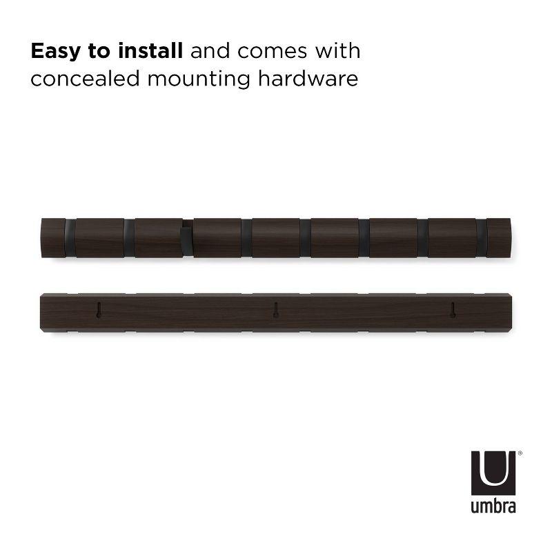 Flip 8 - Hook Solid Wood Coat Rack
