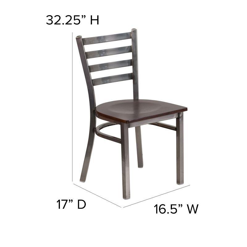 Flash Furniture Kendall Clear Coated Ladder Back Metal Restaurant Chair
