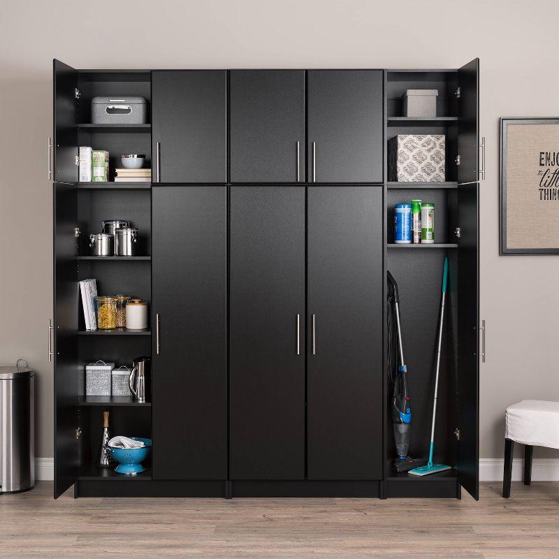 Elite Black 50" Laminated Composite Wood Cabinet with Adjustable Shelving