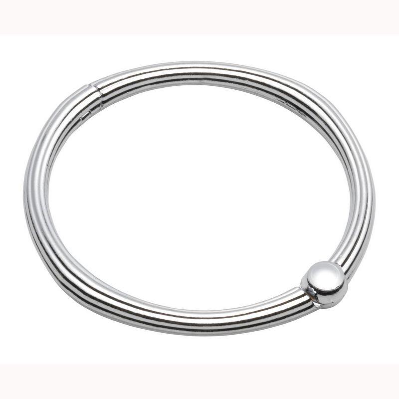 O Ring Style Shower Curtain Hooks 12-Piece Set 4"x 7" Chrome by Carnation Home Fashions