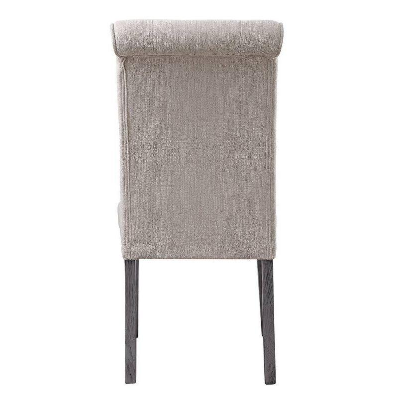 Tufted Linen Upholstered Side Chair