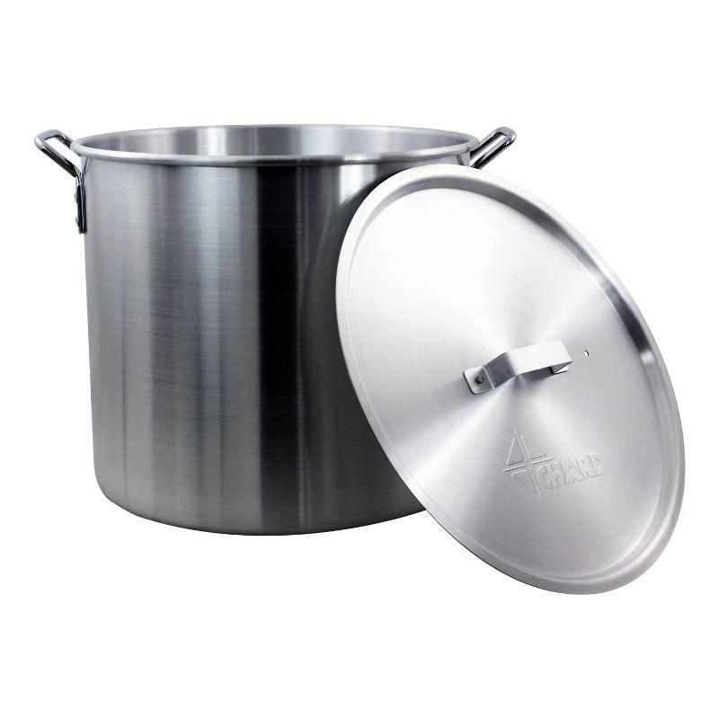 3pc 42qt Stock Aluminum Pot & Basket Silver: CHARD Outdoor Cooking, Boiling Seafood, 30qt Fryer-Compatible