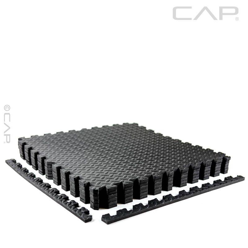 CAP Interlocking Exercise Foam Mats, 24 SQ.FT Diamond, TATAMI, T-Pattern 1/2-Inch Thickness Tiles