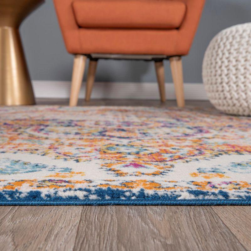 World Rug Gallery Distressed Vintage Bohemian Indoor Area Rug - Multicolored 2'7"x12'