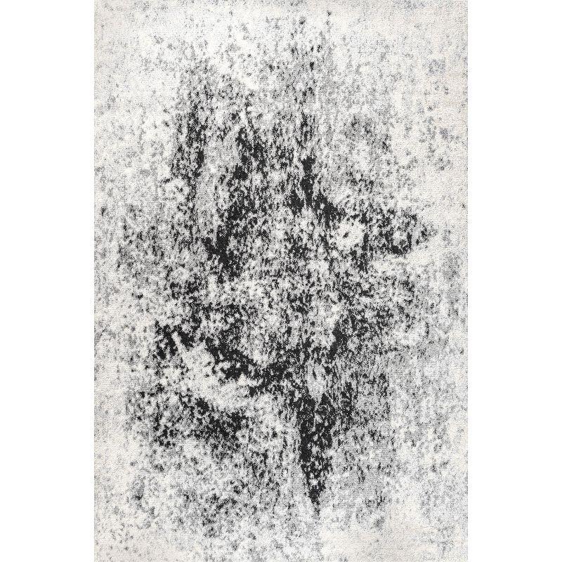 5'x8' Dune Modern Abstract Area Rug, Cream/Gray - JONATHAN Y