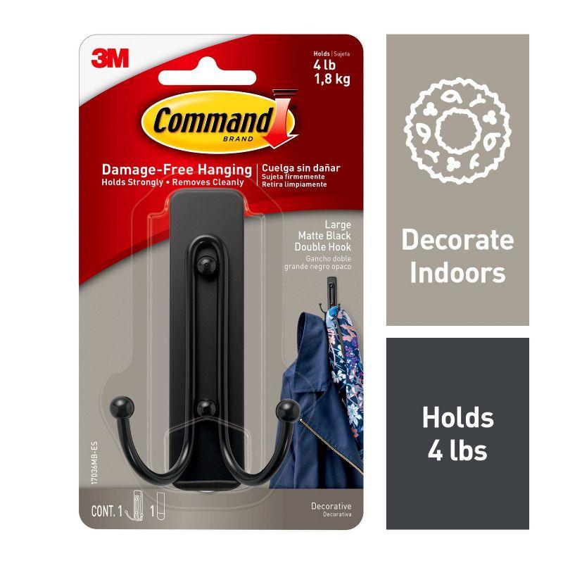 Command Large Sized Double Decorative Hooks