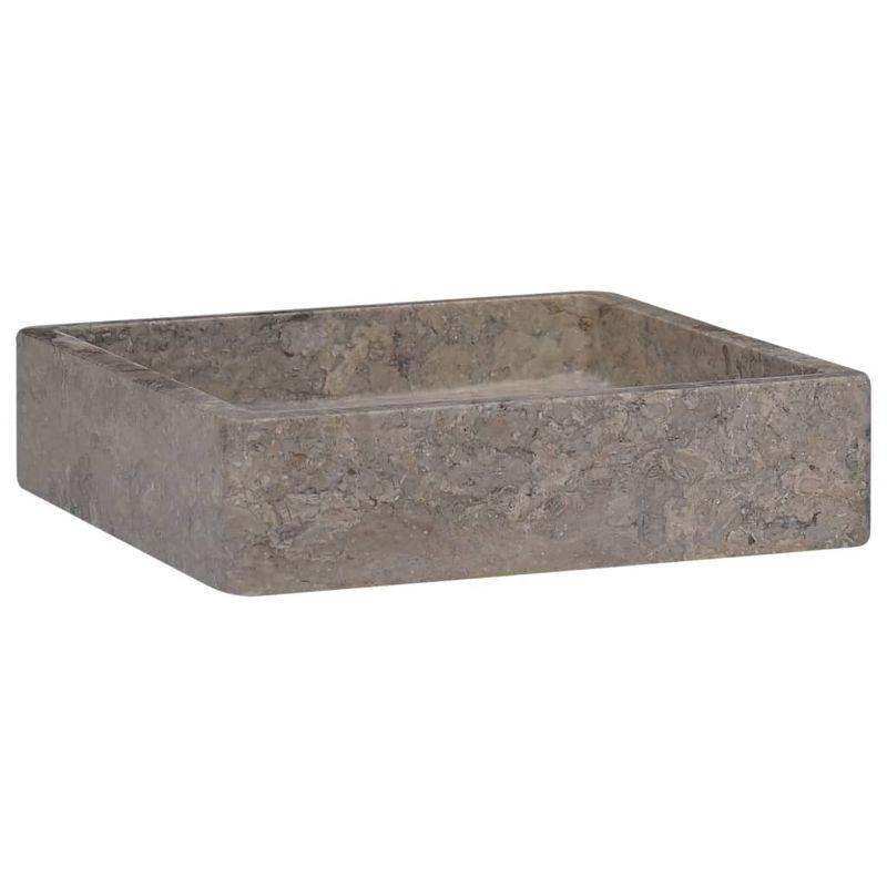 vidaXL Sink Gray 15.7 in.x15.7 in.x3.9 in. Marble