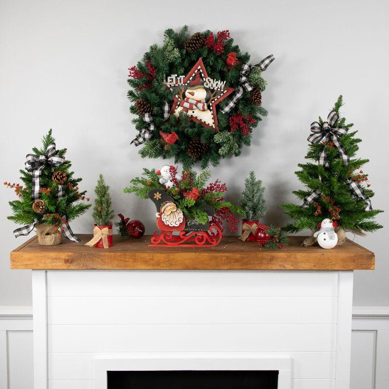 Mixed Eden Pine Artificial Christmas Wreath 24-Inch Unlit