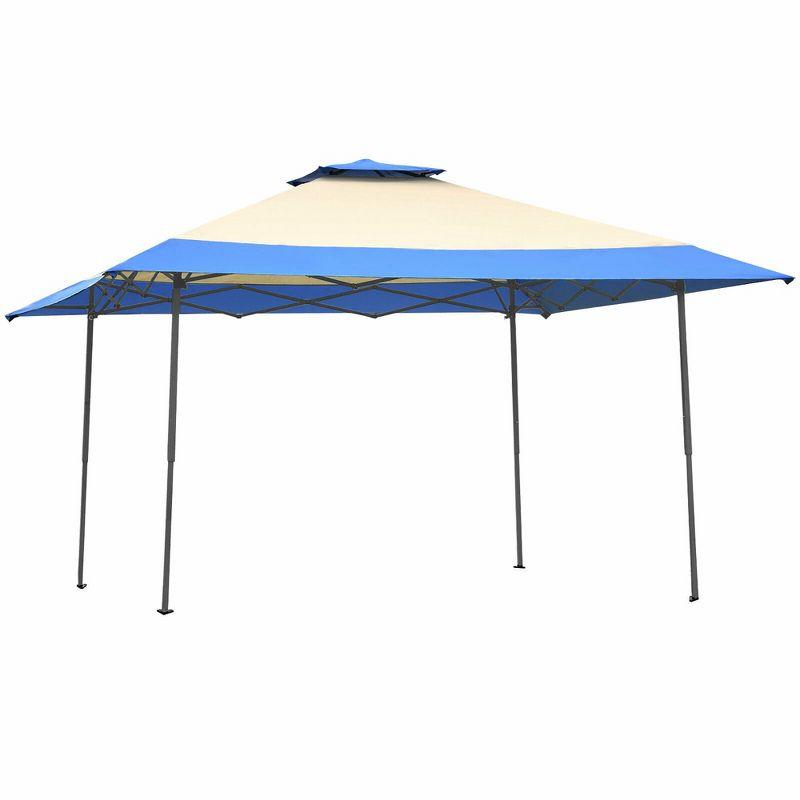 Costway 13'x13' Gazebo Canopy Shelter Awning Tent Patio Garden Outdoor Companion Blue