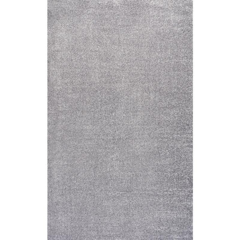 10' X 14' Rectangle Haze Solid Low-Pile Area Rug , Gray - JONATHAN Y