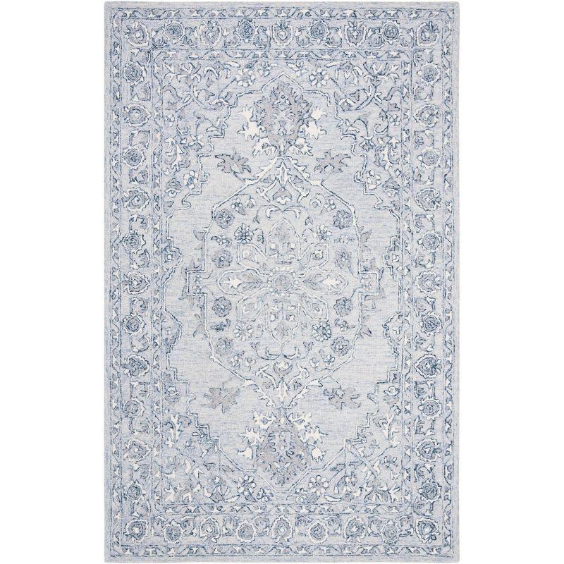 Martha Stewart Micro Loop - MSR3370 - Indoor Hand Woven Area Rugs - Light Blue/Ivory - 5'x8'