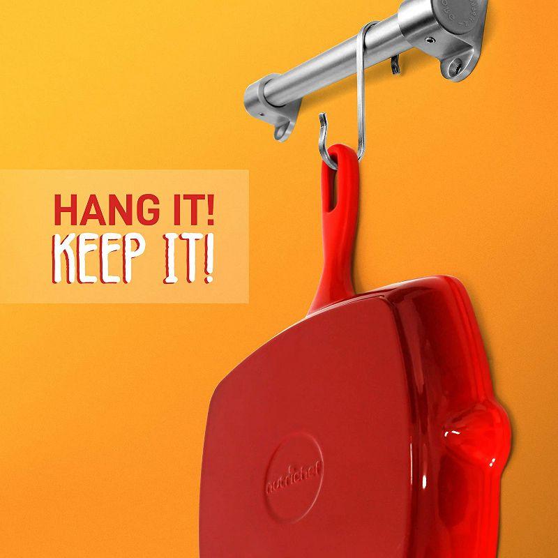 NutriChef 11.46'' Non-Stick Enameled Cast Iron Grill Pan / Griddle Set