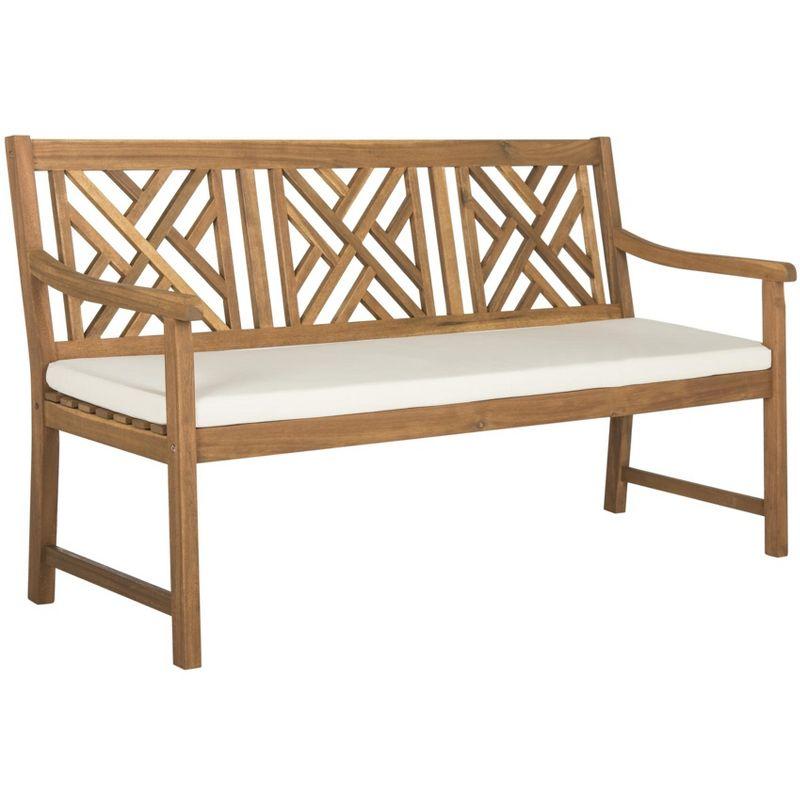 Bradbury 3 Seat Bench - Outdoor - PAT6738 - Natural/Beige - Safavieh