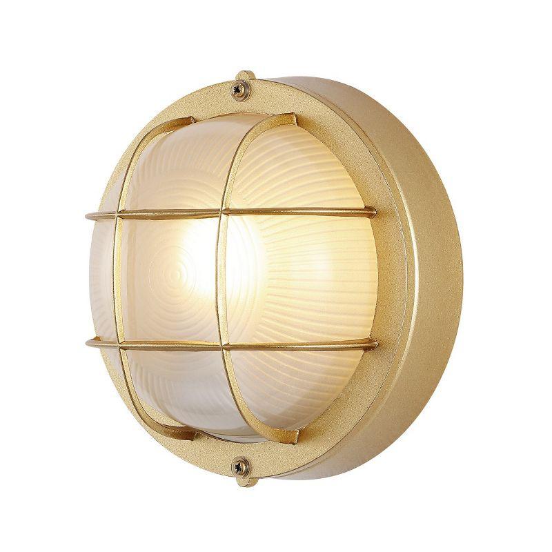 Elson Outdoor Wall Sconce Lights (Set of 2) - Gold - Safavieh.