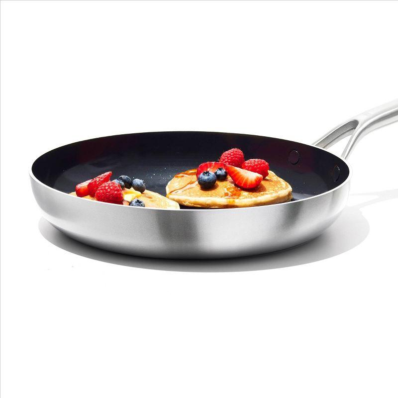 OXO Mira 3-Ply Stainless Steel Non-Stick Frying Pan, 8"