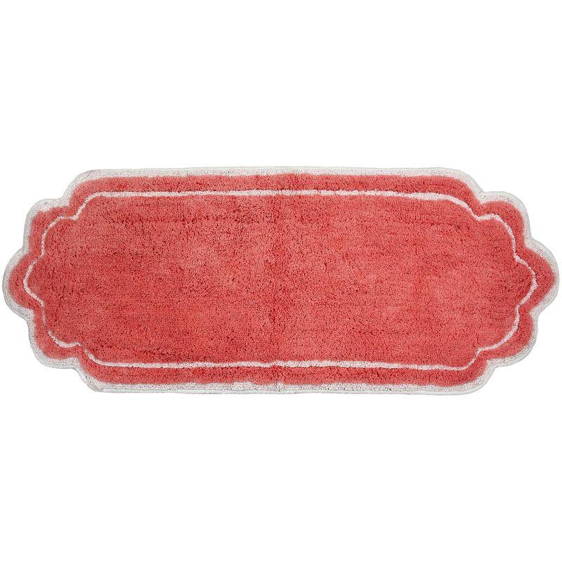 Allure Plush Cotton Bath Rug in Coral