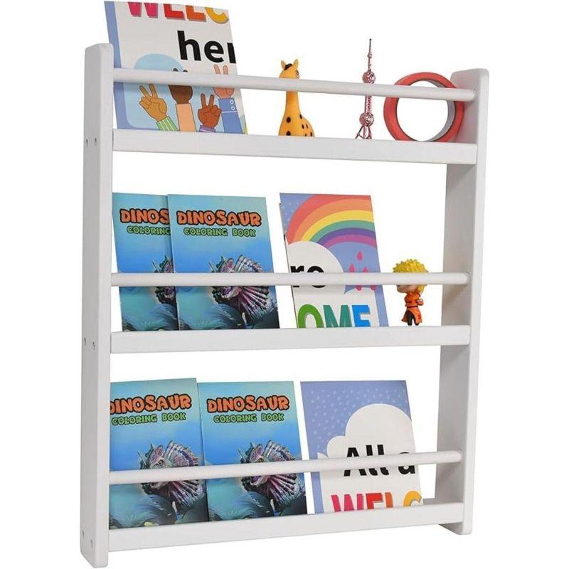 White Pine 3-Tier Kids Bookshelf Organizer