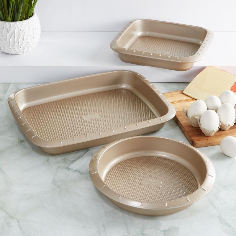 Non-stick Carbon Steel Rectangular Cake Pan with Grid Lines